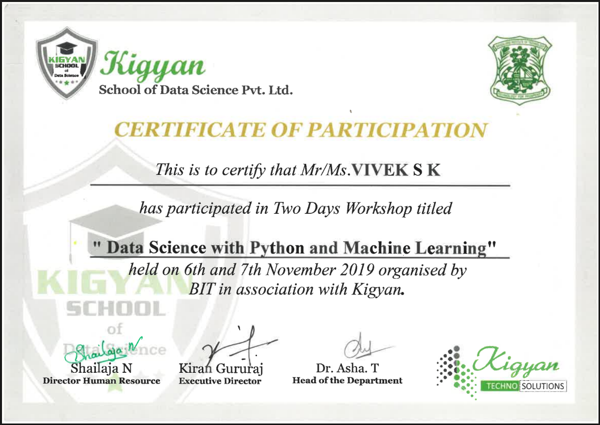 Data Science with Python and Machine Learning